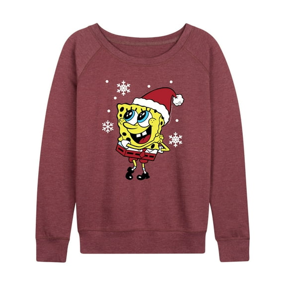 SpongeBob SquarePants - Dear Santa - Women's Lightweight French Terry Long Sleeve Shirt