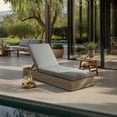 thumbnail image 2 of Safavieh Vincent Wood Outdoor Lounge Chair, Natural/Dark Gray, 2 of 15