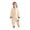 Beige, variant on Girls Christmas Fleece One‑Piece Loungewear, Holiday Tree & Reindeer Print Zip‑Up Jumpsuit for Seasonal Home Wear(White,2-3 Years)