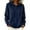 Navy #1, variant on WULMLEO Womens Knit Hooded Sweater 2026 Fall Winter Long Sleeve Oversized Lightweight Pullover Casual Tops Black S