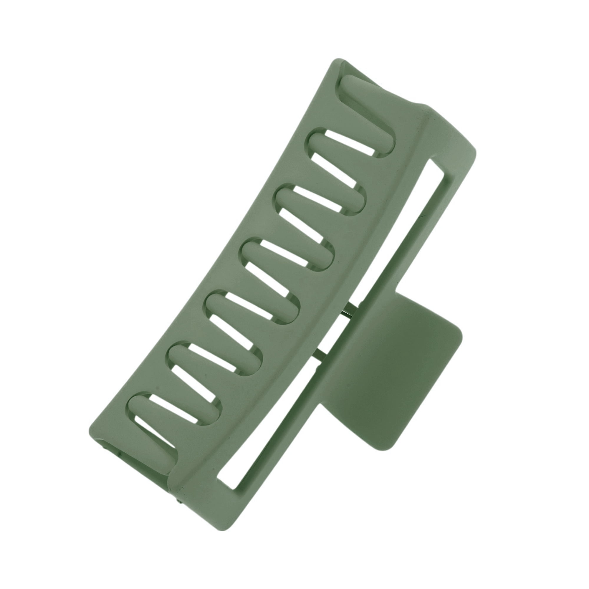 Unique Bargains Rectangle Frosted Hair Clips Home Decoration and Daily Styling Green