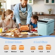 KBS 20-in-1 2LB Bread Maker Machine with 2 Custom Menus,Gluten-Free & 15H Delay Timer, Nonstick Pan, LCD Display, Black