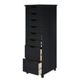 thumbnail image 3 of Adeptus Solid Wood 6+2 Drawer Roll Cart - Black, 3 of 3