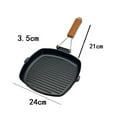 thumbnail image 2 of Sartén plegable Leke para parrilla, antiescaldaduras, mango de madera, portátil, 2 bocas, 2 of 8