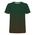 thumbnail image 5 of Oalirro Men's Striped Gradient Color Block T-Shirt, Short Sleeve Crew Neck Tee, Fashionable Casual Design for Summer, 5 of 5