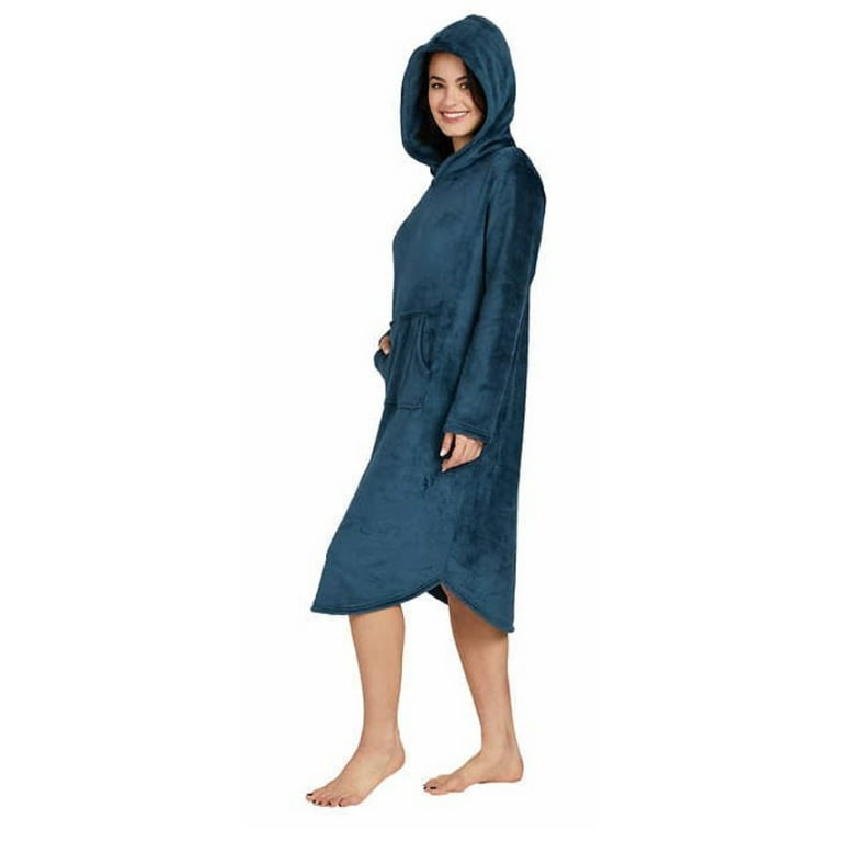 32 DEGREES Womens Hooded Lounger Hoodie,Deep Baltic,Small/Medium -  Walmart.com