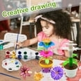 thumbnail image 5 of DIY Flower Craft Kit for Kids - 3 Pack Artificial Potted Flowers with Paint Set - Home Office Decoration - 31 Pcs, 5 of 9