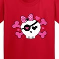 thumbnail image 4 of Inktastic Girl Pirate Skull Valentine Youth T-Shirt, 4 of 5