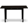 thumbnail image 4 of East West Furniture NFT-BLK-T Norfolk Kitchen Table - a Rectangle Dining Table Top with Butterfly Leaf, 32x54 Inch, Black, 4 of 6