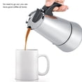 thumbnail image 4 of Cafetera De Café Expreso Para Estufa, Cafetera Portátil De Acero Inoxidable Moka, Cafetera De Inducción Moka Pot Para El Hogar, Camping Y Viajes, 4 of 7