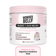 Wonderbelly Bloat and Gas Relief Chewable Tablets, Strawberry Shortcake Flavor, 125 mg, 35 Count