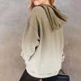 thumbnail image 4 of TOWED22 Sweatshirts for Teen Girls Trendy Long Sleeve Gradient Oversized Hoodie with Kangaroo Pocket Pullover Clothes,Khaki,8-9 Y, 4 of 6
