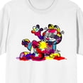 thumbnail image 7 of Garfield Multicolored Paint Crew Neck Short Sleeve Men's White T-shirt-Medium, 7 of 7