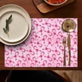 thumbnail image 5 of Pink Breast Cancer Summer Placemats Table Placemats Set Of 4-Linen Kitchen Washable Placemats Table Mats 11.8"x17.7" Non-Slip Heat Resistant, 5 of 6