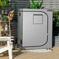 thumbnail image 2 of Costway 48''x24''x60'' Mylar Hydroponic Grow Tent w/Observation Window & Floor Tray Gray, 2 of 9