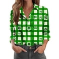 thumbnail image 4 of Womens Button Down Shirt St. Patrick‘s Day Print Blouse 2026 Spring Tops Casual Collared Top Lightweight Long Sleeve Clothing Irish Holiday Outfits Fashionable Work Tees, 4 of 5