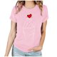 thumbnail image 3 of RKSTN Valentine Gifts Women's Valentine's Day T Shirts Oversized Crewneck Valentines Graphic Print Short Sleeve Shirt Womens Casual Solid Round Neck Plus Size Loose Fits Tee Top Summer Clothes, 3 of 7