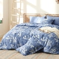 thumbnail image 2 of Juego de Edredón Bedsure King Size de 7 Piezas con Estampado Floral Azul, 2 of 7