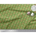 thumbnail image 3 of Soimoi Green Rayon Fabric Leaves,Pink Floral & Diamond Geometric Printed Fabric 1 Yard 56 Inch Wide, 3 of 3