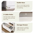 thumbnail image 5 of 63 in Farmhouse TV Stand for TVs up to 70 Inch, Modern Entertainment Center with Storage Drawer and Open Shelves, Shaker Door TV Console Media Cabinet for Living Room, Bedroom, White, 5 of 9