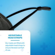 WellBefore KN95 Face Masks for Adults, 5-Layer Protection, Black, Medium,Breathable, 10-Pack