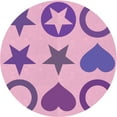 thumbnail image 1 of Ahgly Company Indoor Round Patterned Pastel Purple Pink Area Rugs, 8' Round, 1 of 6