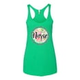 thumbnail image 3 of Wild Bobby, Floral Nurse Appreciation Pop Culture Tri-Blend Racerback Tank Top, Envy, Medium, 3 of 5