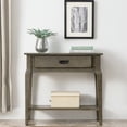 thumbnail image 5 of Leick Home 22032-GR Stratus One Drawer Condo/Apartment Hall Console with Shelf, Smoke Gray Wash, 5 of 24