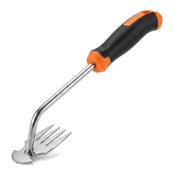 WZB Portable Weed Remover Tool, Rubber Handle Garden Weeder for Vegetables & Backyard
