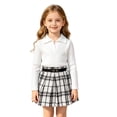 thumbnail image 4 of JAJAHO Toddler And Kids Girls Skirts Set Fall Outfit Long Sleeve Ribbed Top And Plaid Skirt 2 Piece Sets 1-5Y, 4 of 9
