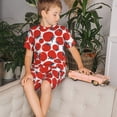 thumbnail image 4 of Fotbe Hand Drawn Tomatoes Pijama Estampada de 2 Piezas para Niños – Ropa de Dormir de Manga Corta Cómoda para Niños y Niñas, Camiseta y Shorts de Algodón-Small, 4 of 6