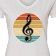 thumbnail image 4 of Inktastic Music Treble Clef Marching Band Women's V-Neck T-Shirt, 4 of 5