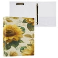 thumbnail image 3 of 3 Ring Binder 1.5 inch Round Rings with Interior Pockets Binders Organizer Office School 2Pack Bright Vintage Sunflowers, 3 of 10