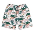 thumbnail image 3 of Uemuo Hawaii Palms Pattern Men's Swim Trunks Hawaiian Beach Bathing Suit Swimsuits Beach Quick-Dry Shorts with Pockets-3X-Large, 3 of 9