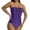 D83/Dark Purple, variant on Afdoent One Piece Swimsuit For Women Bandeau Halterneck Monokini Swimwear Push Up Bathing Suit For Swimming Beach 2026 Summer Swimwear