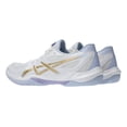 thumbnail image 4 of Tenis Asics Mujer Dama Gel Rocket 12 Blanco Dorado Voleibol blanco 3.5 MX, 4 of 9