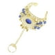 thumbnail image 5 of Pulsera de danza del vientre india, joyería para mujer, brazalete de muñeca con Azul, 5 of 9