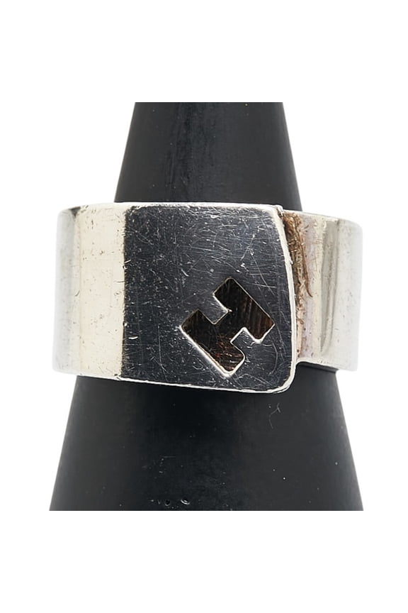 Pre-Owned Hermes Candy Ring, SV925 Silver, Women's, HERMES (Fair)