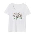 thumbnail image 3 of Camiseta Básica para Mujer Jinwen Cuello Redondo Manga Corta, 3 of 7