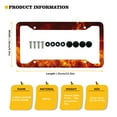 thumbnail image 7 of Renewold Red Flame Car License Plates Frame Aluminum Vanity Tag Frame Accessories with Screws, License Plate Holder Set of 2, 7 of 7