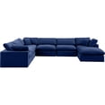 thumbnail image 5 of Meridian Furniture Comfy Navy Velvet Modular Sectional, 5 of 9