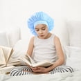 thumbnail image 3 of MasteelfCA 2Pcs Kids Elastic Wide-brimmed Nightcap Simple Sleeping Hat Chic Shower Hat, 3 of 8