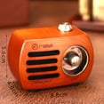 thumbnail image 2 of PRUNUS R-818 Radio retro de madera con altavoz Bluetooth, radio FM VHF portátil pequeña, radio recargable, altavoz de graves con excelente calidad de graves, admite entrada auxiliar., 2 of 5