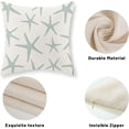 thumbnail image 7 of Seafoam Blue Starfish Pillow Covers 18x18 Set of 2 Coastal Throw Pillows Summer Nautical Ocean Beach Theme Decorative Pillowcase Outdoor Farmhouse Decor Cushion Case for Couch Home Bedroom, 7 of 7