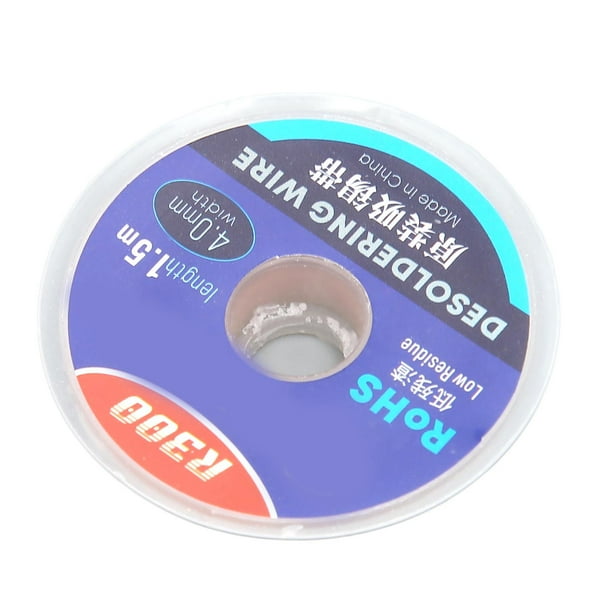 Removedor de mecha de soldadura alambre de desoldar Conducción rápida de calor Alambre de cobre Pequeña puntada plana exquisita para placa PCB electrónica para circuito ANGGREK Otros
