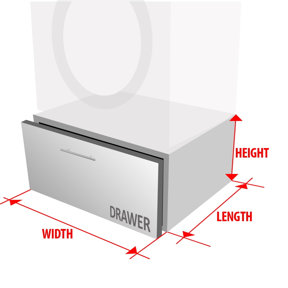 Laundry Pedestal With Drawer Box, White Melamine Drawer Front, Unassembled - 30W x 24L