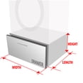 thumbnail image 5 of Laundry Pedestal With Drawer Box, White Melamine Drawer Front, Unassembled - 24W x 28L, 5 of 5