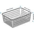 thumbnail image 2 of NOGIS 1 Pack Freezer Baskets Storage Bins Organizer, Refrigerator Farmhouse Wire Storage Baskets, Household Bin Basket with Handles for Kitchen Cabinets, Pantry, Freezer, Closets (Black Large), 2 of 7