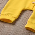 thumbnail image 4 of OUSITAID Baby Solid Hooded Romper Long Sleeve Front Single Breasted Bodysuit, 4 of 5