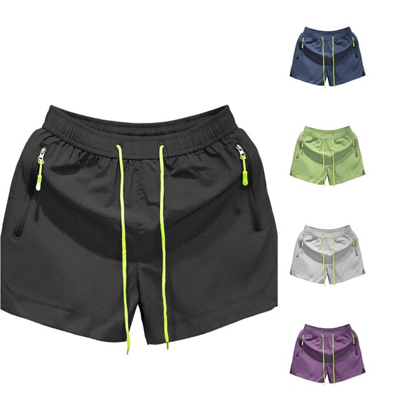 XFeng Men's 2 in 1 Swim Trunks, Print Board Shorts with Compression Liner, Quick Dry Beach Swim Shorts with Pockets